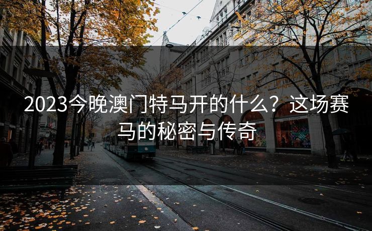 2023今晚澳门特马开的什么？这场赛马的秘密与传奇